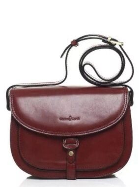 GIANNI CONTI Women’s Smooth Leather Crossbody Bag - Beautiful Brown! Excellent!